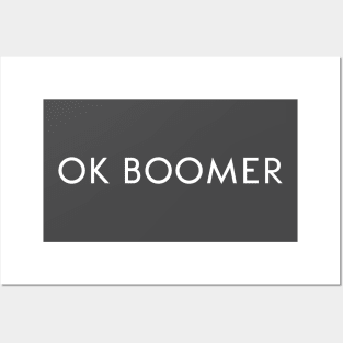 OK Boomer Modern Minimalist Typography Posters and Art